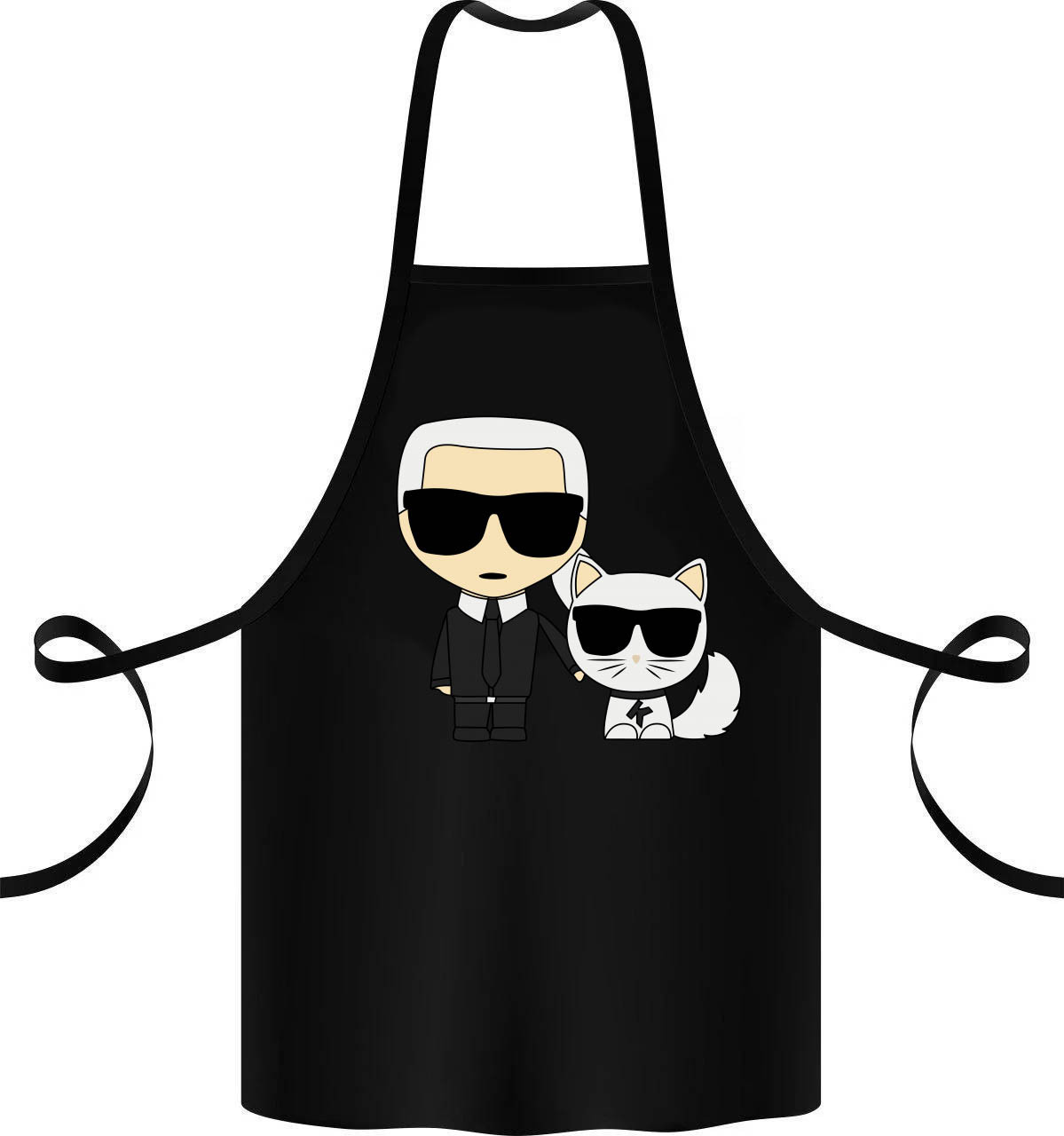 Фартук с принтом Кавун Karl Lagerfeld 68 см Черный