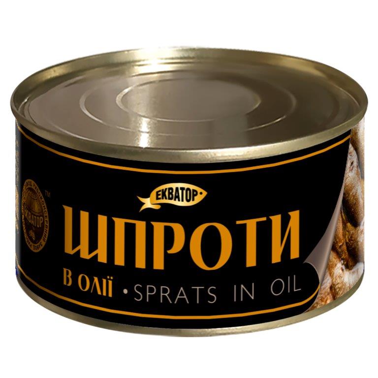 Шпроты в масле Экватор 335 г 4820062448918