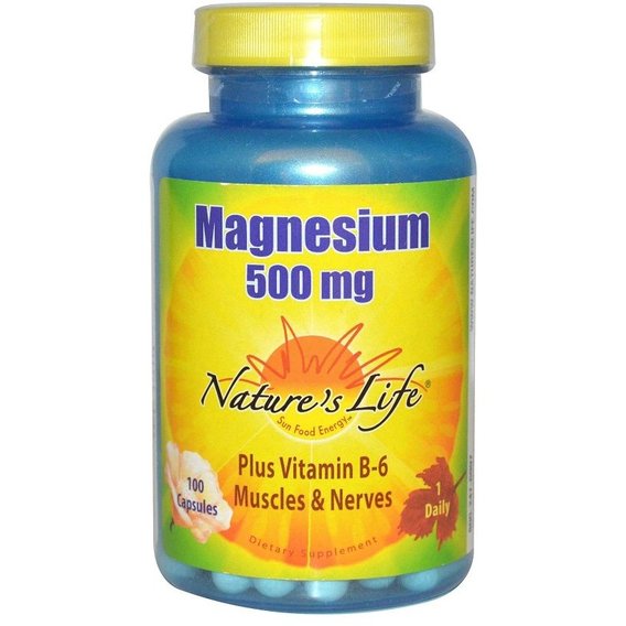 Микроэлемент Магний Nature's Life Magnesium 500 mg 100 Caps NLI-00437