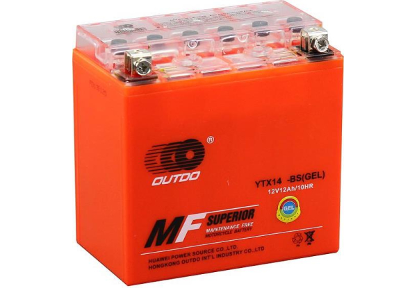 Мото акумулятор Outdo 12 Ah UTX14-BS (GEL)/(6х) HCOG-12-0