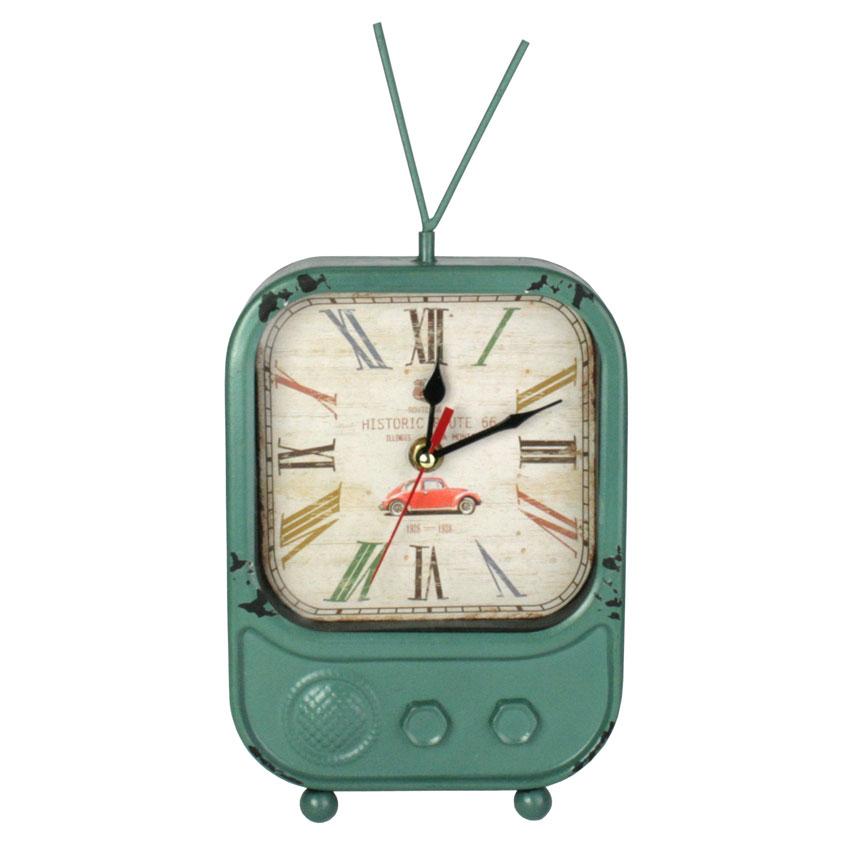 Настольные Часы Антик TV Металл Зелёный (20804)