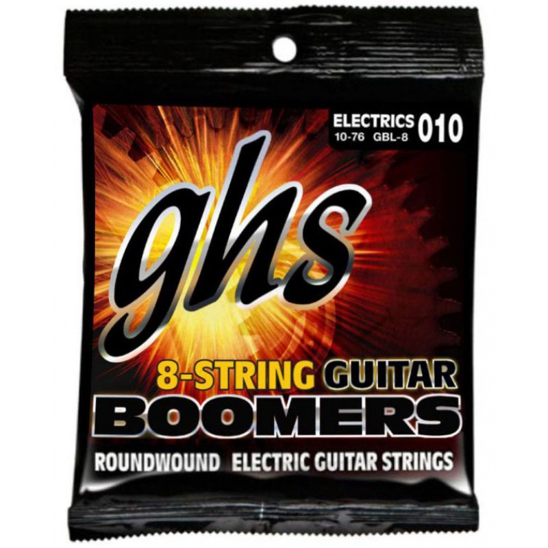 Струни для електрогітари GHS GBL-8 Boomers Light Electric Guitar 8-Strings 10/76