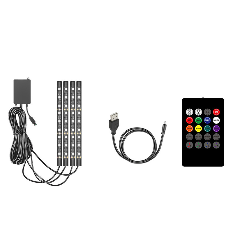 Cветодиодная RGB лента для подсветки салона автомобиля DXZ N-1-4-9-SK 13061-83433