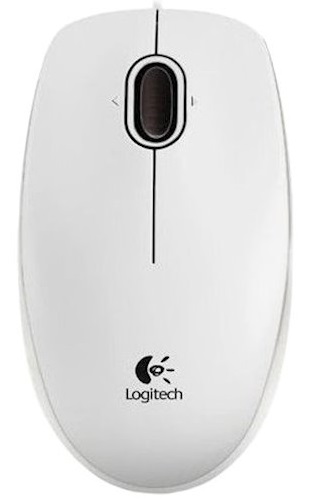 Миша Logitech Optical Mouse B100 White (6449350)