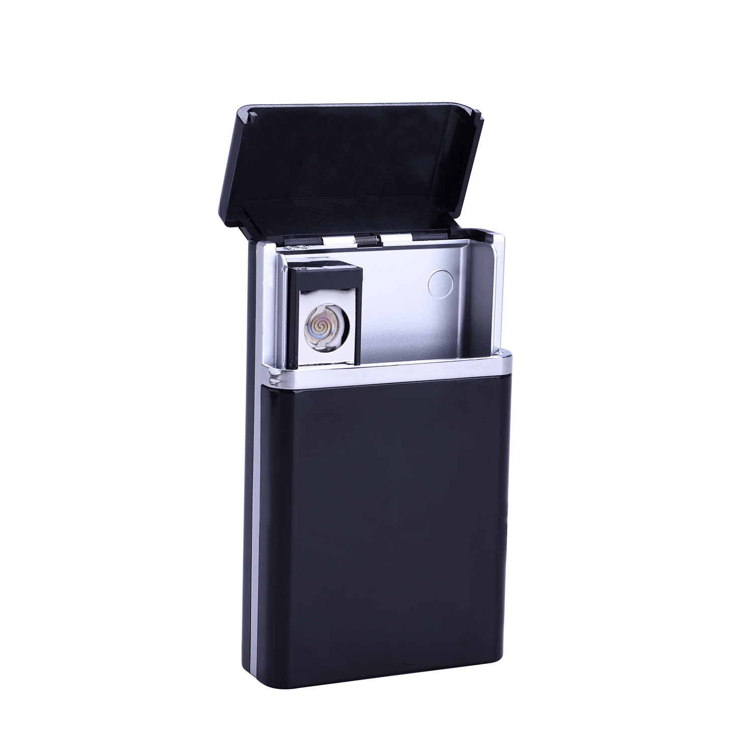 Портсигар із вбудованою запальничкою Champ Cigarette Case + Usb Igniter - DL-8 Чорний (40400317BL)