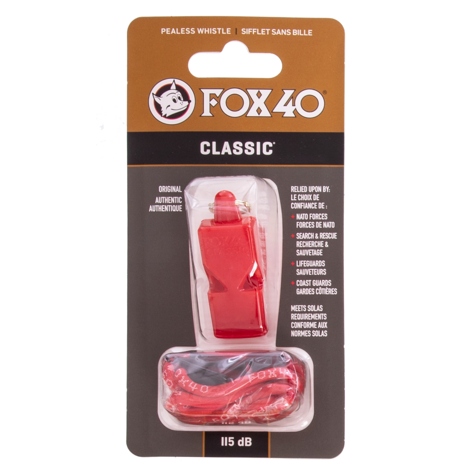 Свисток судейский пластиковый FOX40-CLASSIC Красный