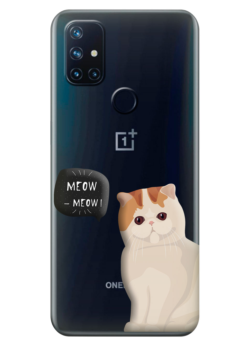 Прозорий силіконовий чохол iSwag для OnePlus Nord N10 з малюнком - Кошеня (KS14792)