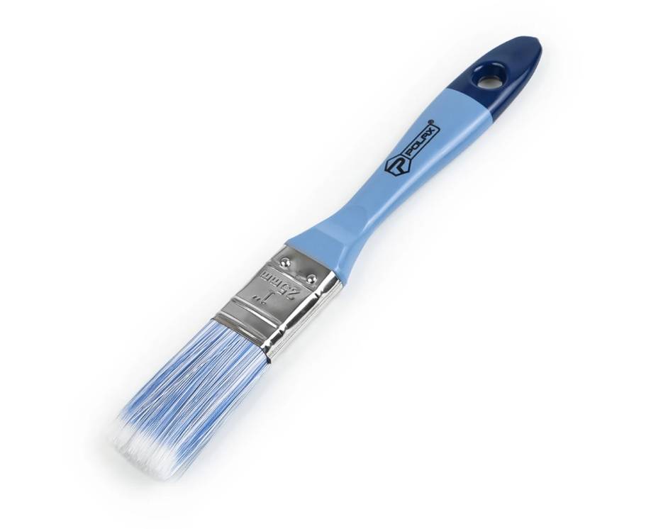 Кисть флейцевая Polax 1" тип "Acrylic" профессиональная искусственный ворс пластиковая ручка (03-007)