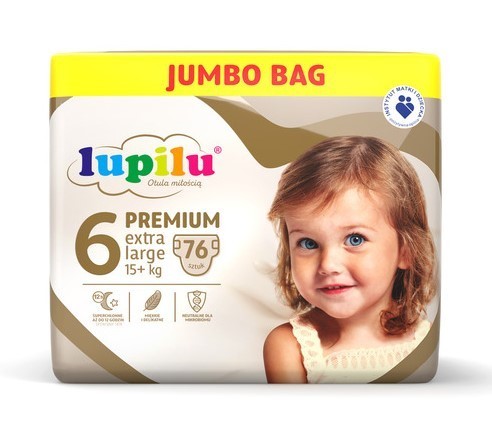Підгузники Lupilu Premium JUMBO BAG Extra large 6 15+ кг 76 шт