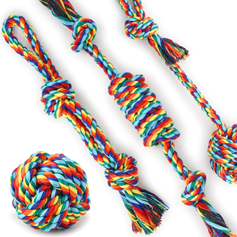 Іграшка мотузка для собак Taotaopets 031108 Multi Color Ver.1 (5438-18069)