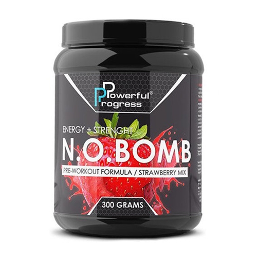 Комплекс до тренировки Powerful Progress N.O.BOMB 300 g /30 servings/ Strawberry