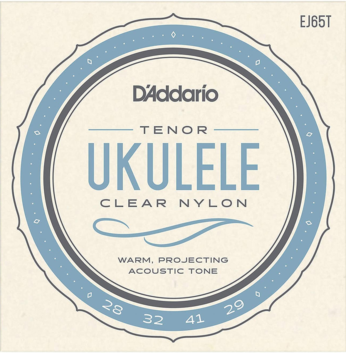 Струни для укулеле D'Addario EJ65T Clear Nylon Tenor Ukulele Strings 28/29