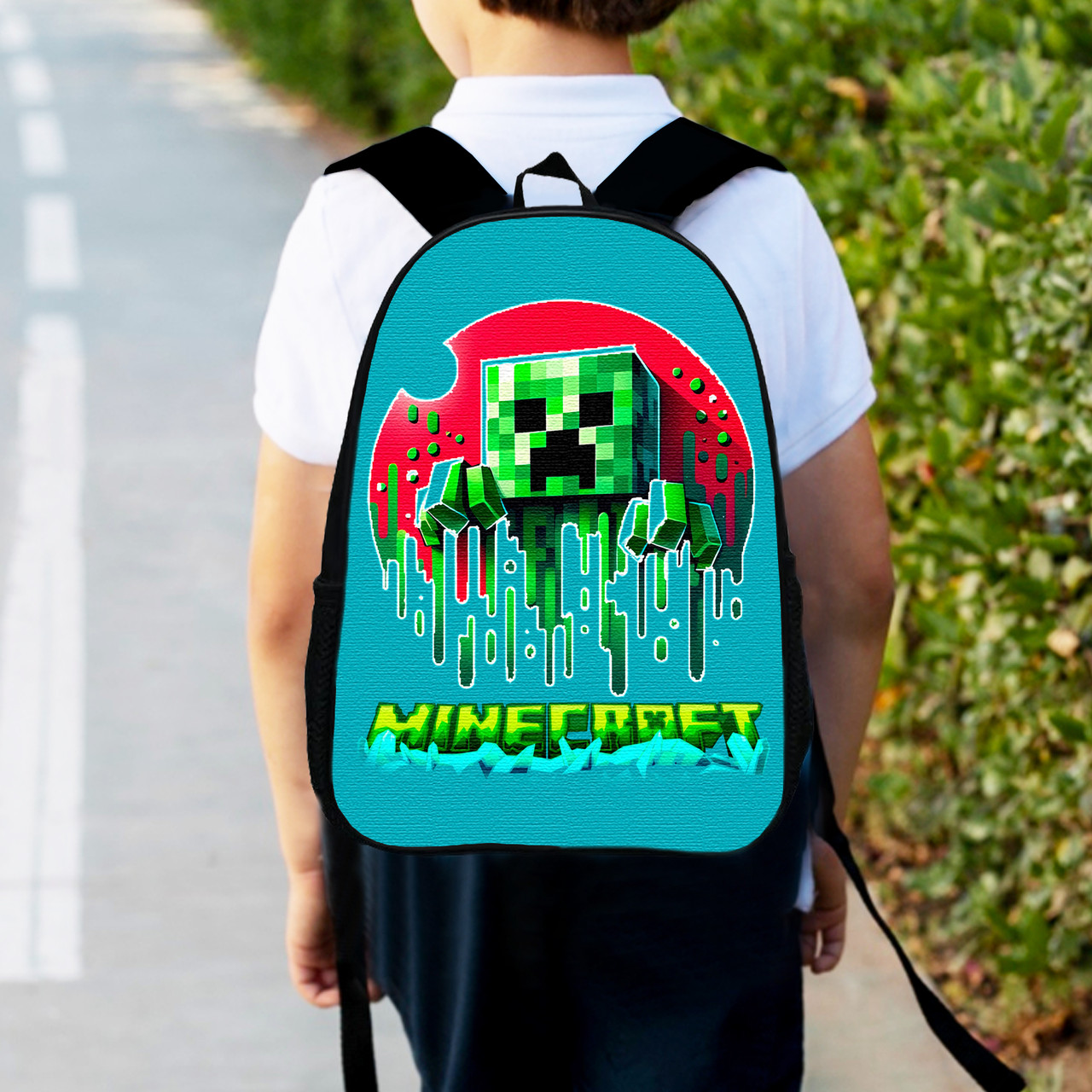 Дитячий рюкзак Minecraft Крипер 34×27×13 см, водонепроникний, різнокольоровий