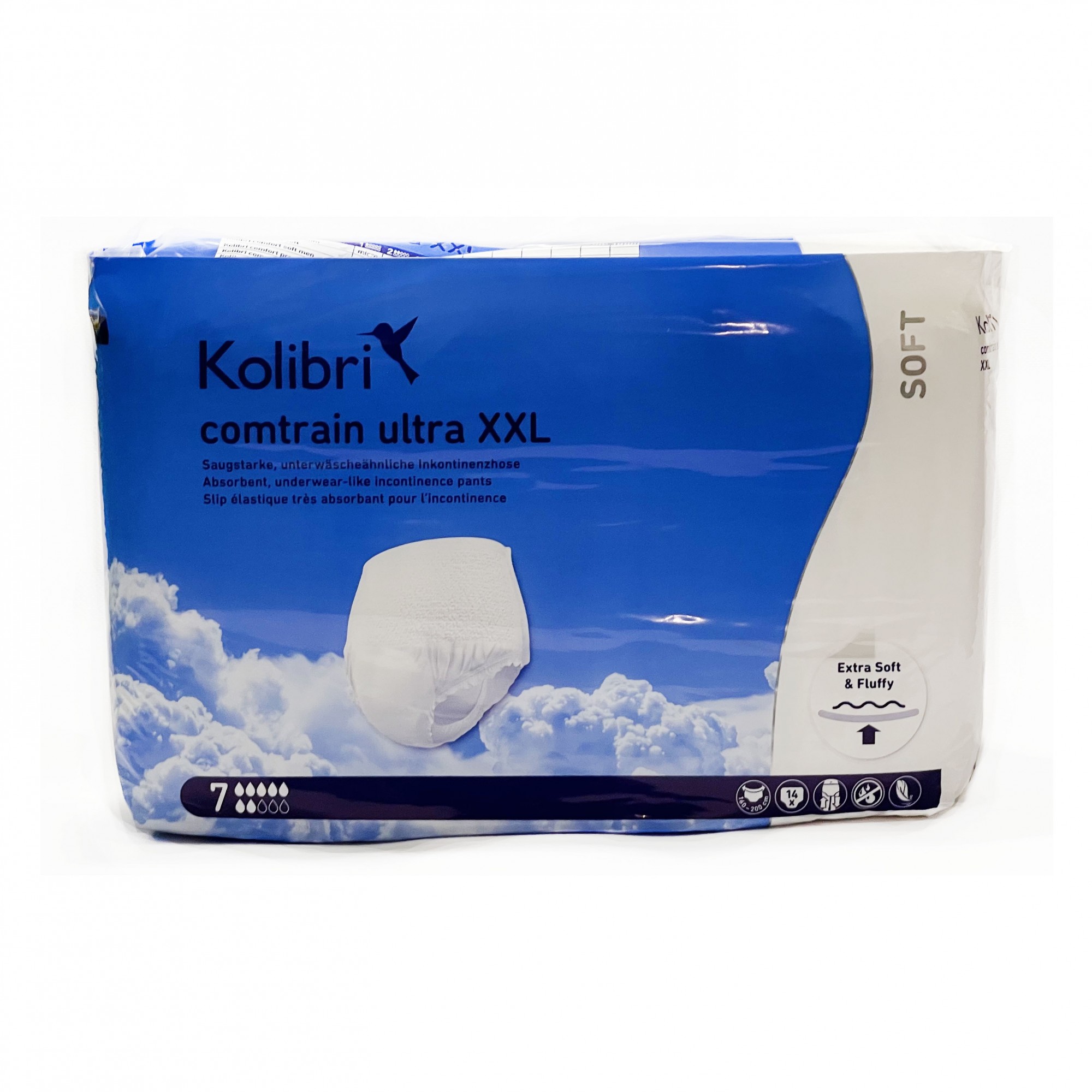 Підгузники - трусики для дорослих Kolibri XXL 160-200 см 14 шт