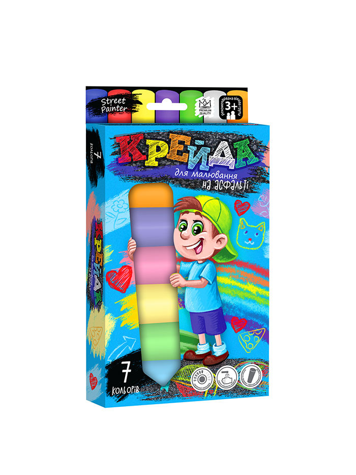 Мел для рисования на асфальте Danko Toys MEL-01-05U 7 шт большой