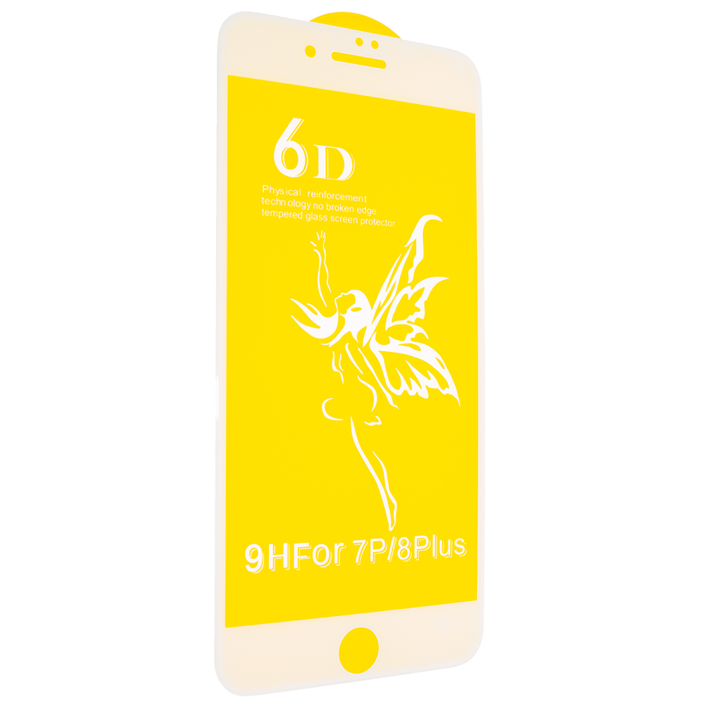 Захисне скло 6D Premium Glass 9H Full Glue для iPhone 8 Plus/ iPhone 7 Plus White (00005779)