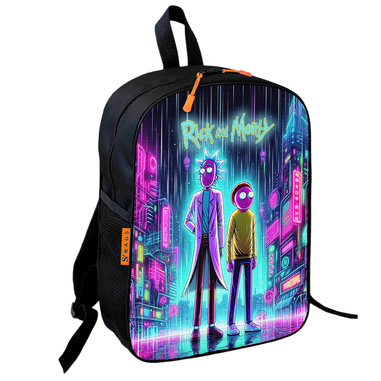 Дитячий шкільний рюкзак Rick and Morty, водонепроникний, 36х27х13 см — арт. 2551263586