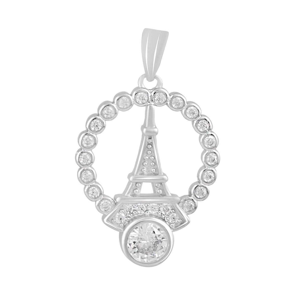 Серебряная подвеска SilverBreeze с фианитами (2124979)