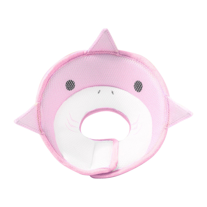 Мягкий воротник-подушка для кошек Lesko DT-613 M Pink Shark