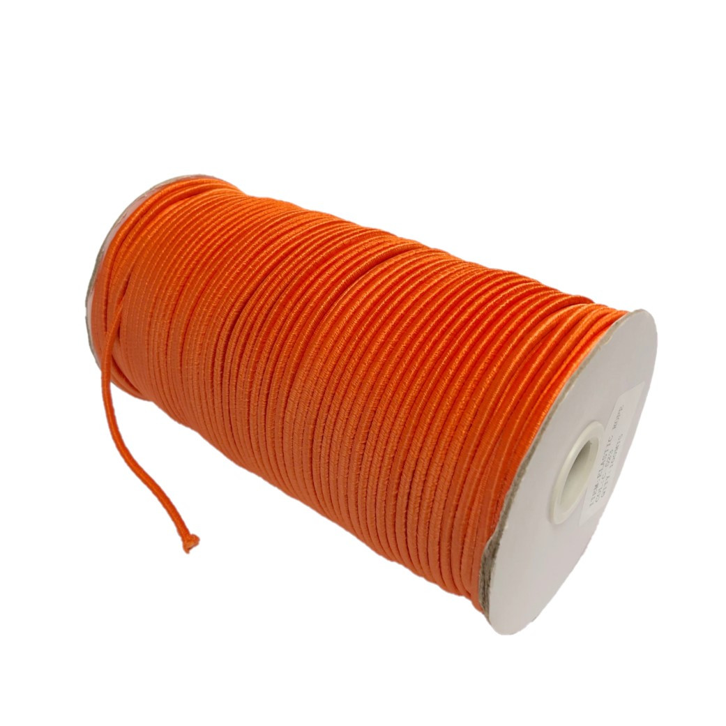 Шнурок-резинка круглый Luxyart 3 мм 500 м Оранжевый (Р3-6)