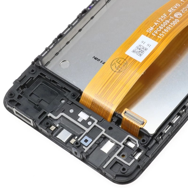 Дисплей Servise Pack для Samsung Galaxy A12 SM-A125F, A125FDSN, A125M в сборе с сенсором и рамкой (1560*720 Pixels)