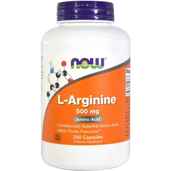 Аргинин NOW Foods L-Arginine 500 mg 250 Caps