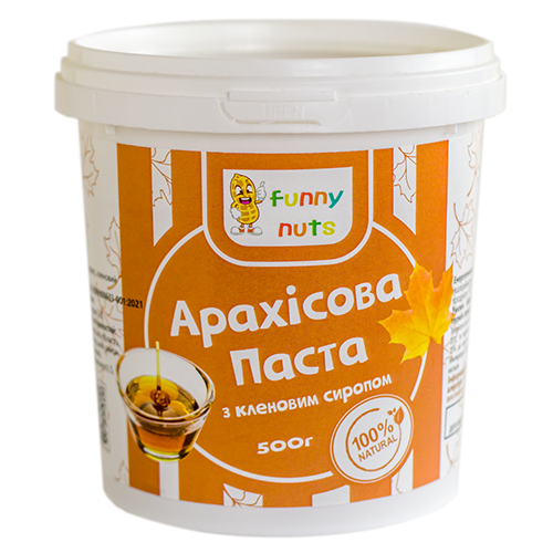 Арахисовая паста Funny Nuts с кленовым сиропом 500 г (1313738193)