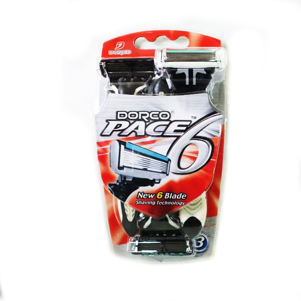 Бритва одноразовая Dorco Pace 6 - 3 шт на блистере (3016)