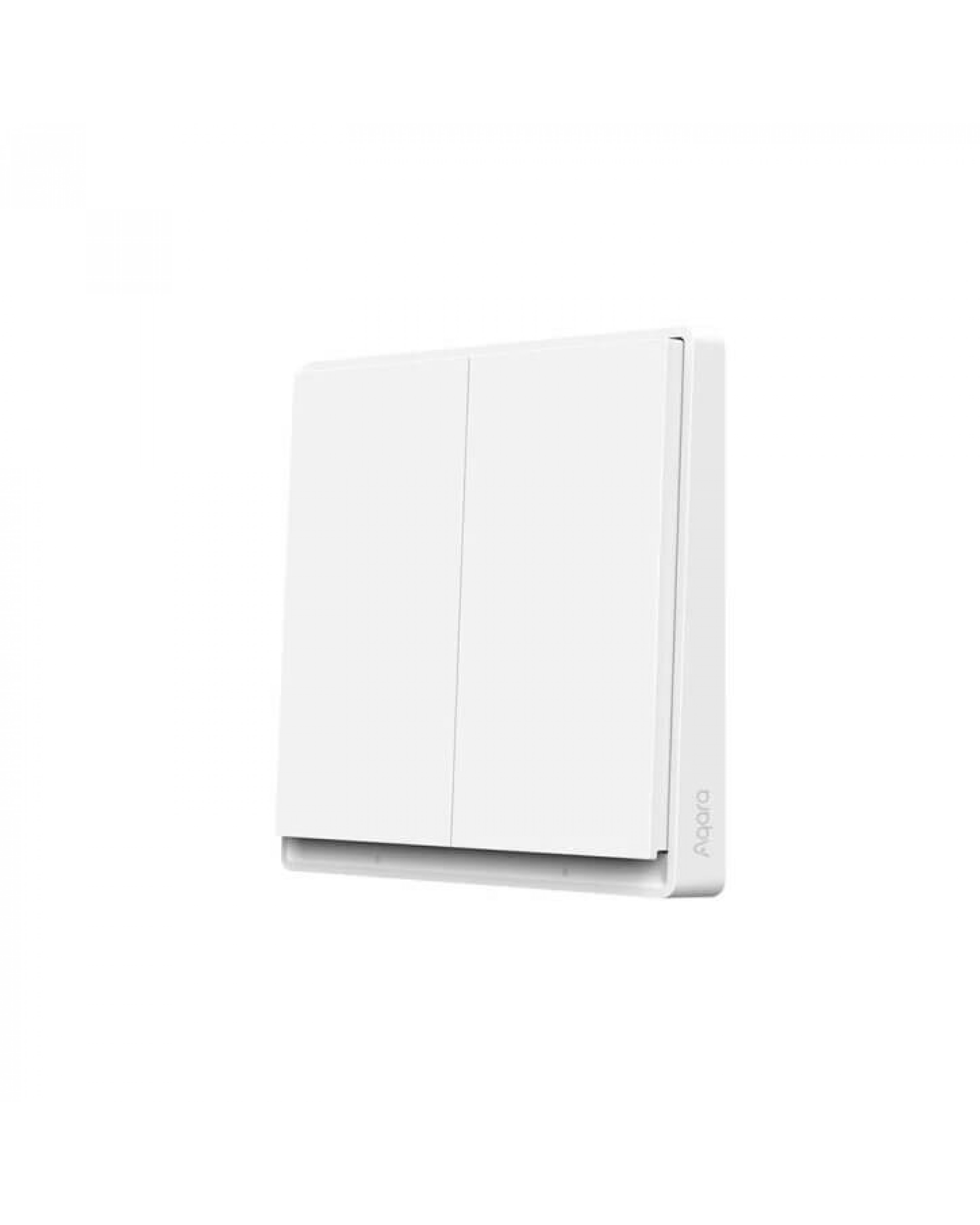 Умный выключатель двухклавишный с нулевой линией Aqara E1 Wall Switch EU Zigbee 3.0 Apple HomeKit (QBKG41LM)
