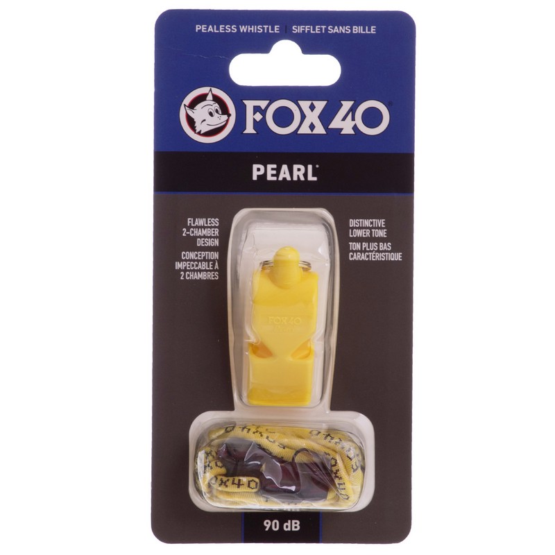 Свисток судейский пластиковый FOX40-PEARL Желтый