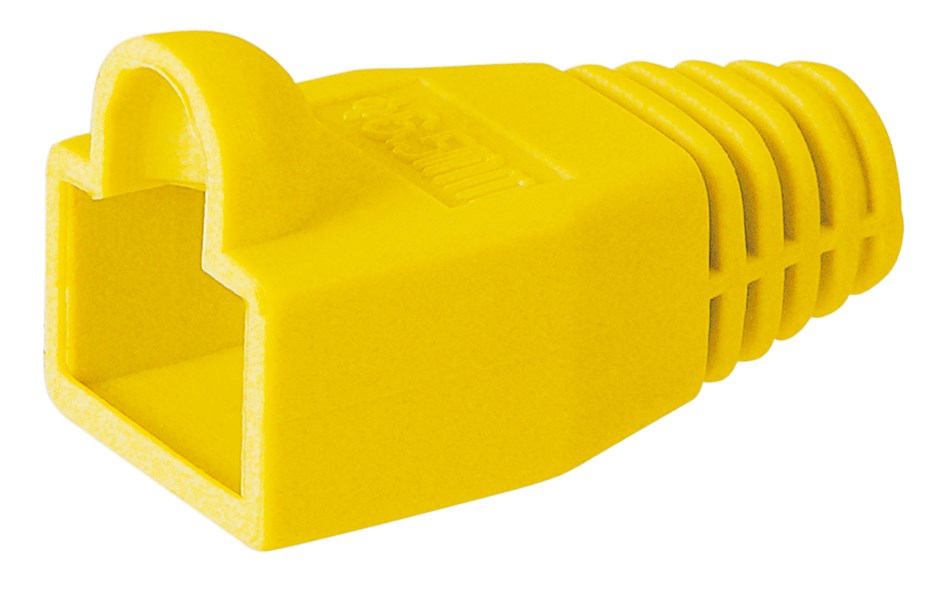 Ковпачок Goobay FreeEnd-RJ45 UTP5e (ковпачок) ізолюючий 6.4mm з вушком жовтий (75.01.1235)