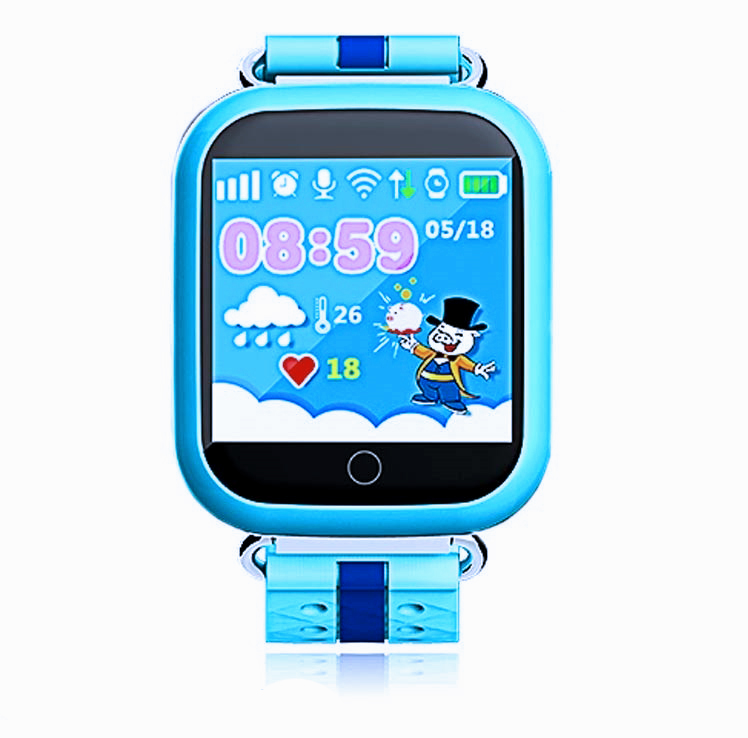 Детские умные часы-телефон GPS Smart Watch Q100 Голубые