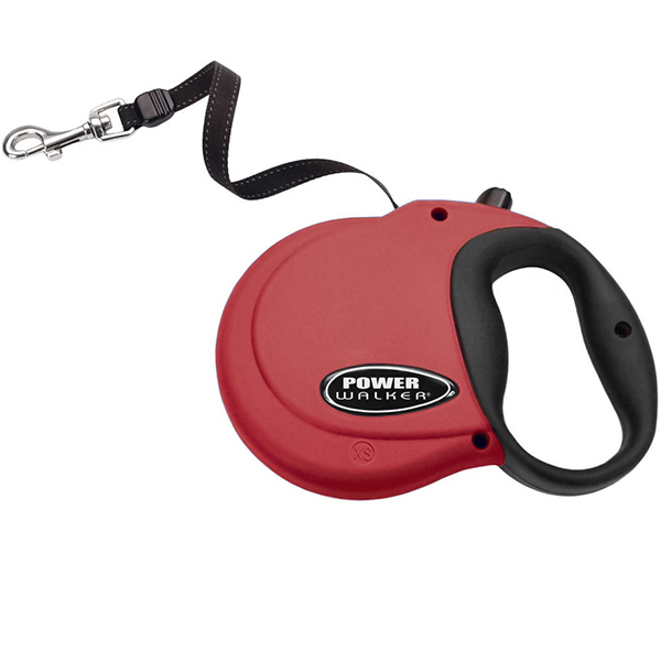 Рулетка-поводок для собак Coastal Power Walker Retractable Leash лента 3.6 м Красно-черный (76484087875)