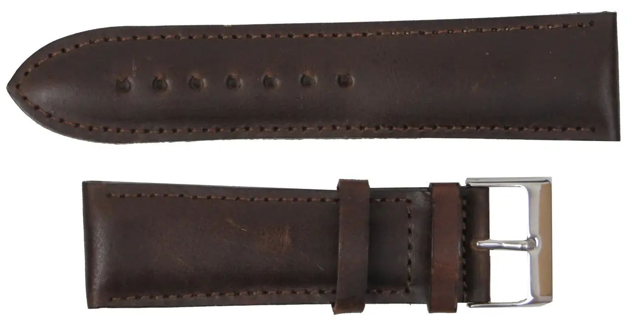 Ремешок для часов Mykhail Ikhtyar из кожи 24 мм Коричневый (S519-24S brown)
