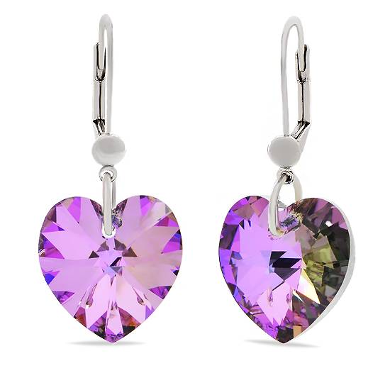 Сережки KOBI Heart зі Swarovski 18 мм (7440-9241-36)