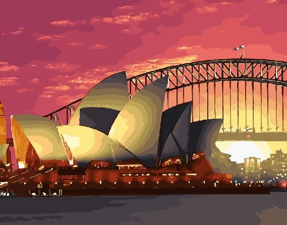 Картина по номерам BrushMe Сиднейская опера 40х50см GX28781