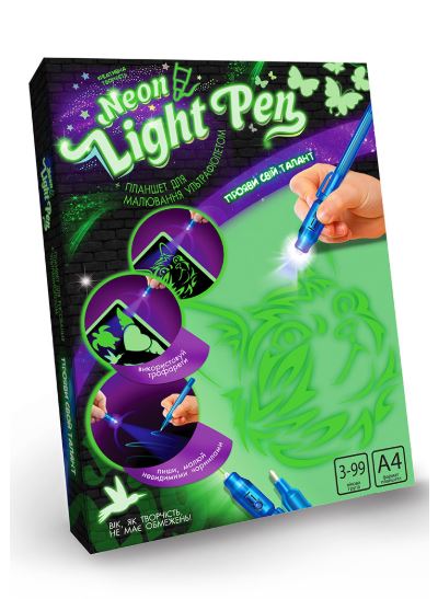Набор креативного творчества Neon Light Pen Кошка укр Dankotoys (NLP-01-02U)