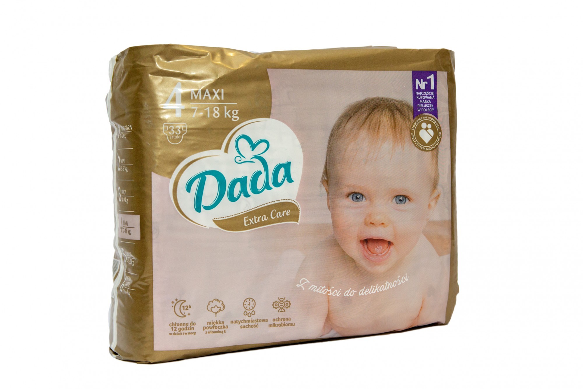 Підгузки Dada Extra Care Розмір 4 Maxi, 7-18 кг, 33 шт