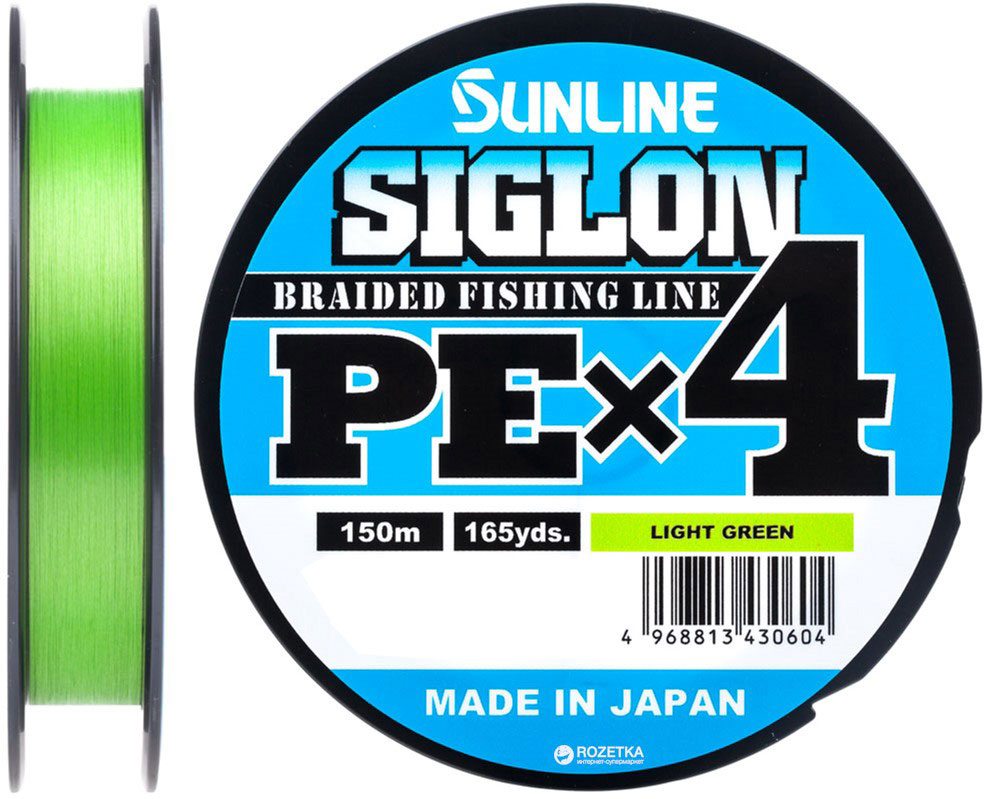 Шнур Sunline Siglon PE х4 150m # 0.2 / 0.076mm 3lb / 1.6kg (1658-09-00)