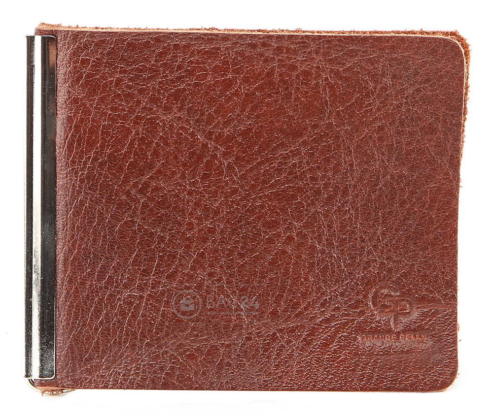 Зажим для денег GRANDE PELLE 00226 Коричневый, Коричневый