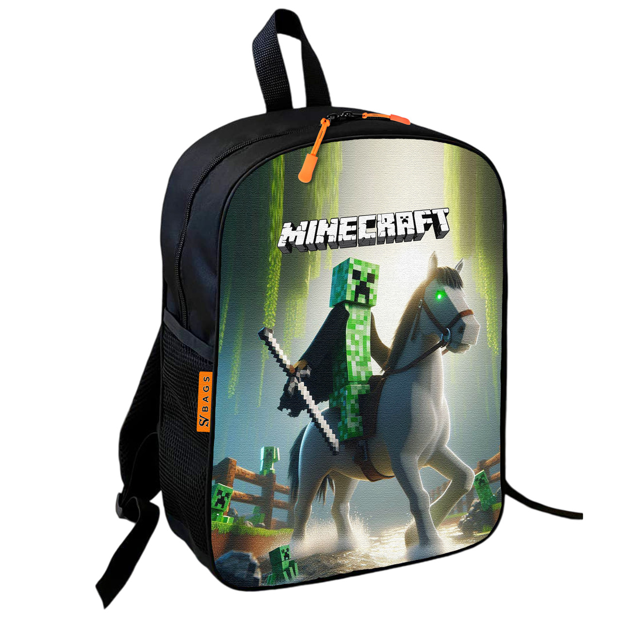 Дитячий шкільний рюкзак Minecraft Крипер, 36×27×13 см
