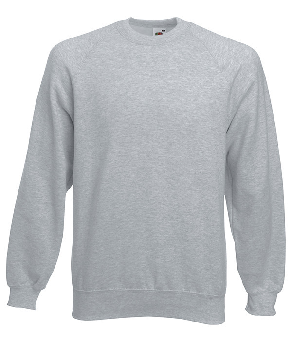 Світшот Fruit of the Loom Classic raglan sweat M Світло-сірий (062216094M)