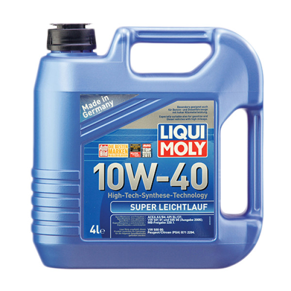 Полусинтетическое моторное масло Liqui Moly Super Leichtlauf SAE 10W-40 4 л (9504)