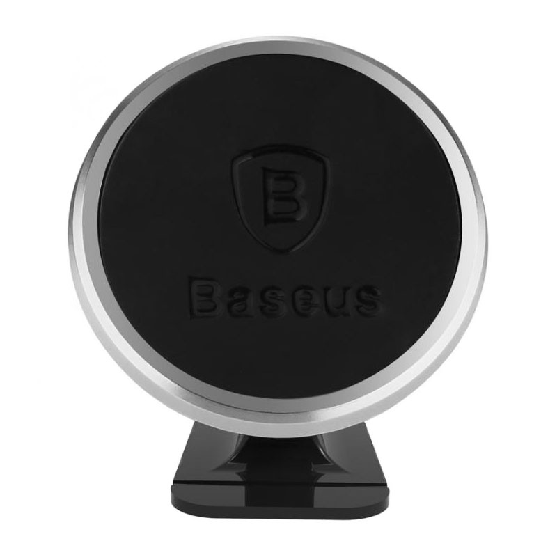 Магнитный автомобильный держатель для смартфона Baseus Car and Desk Holder Magnetic 360 Rotation Серебристый (90400940)