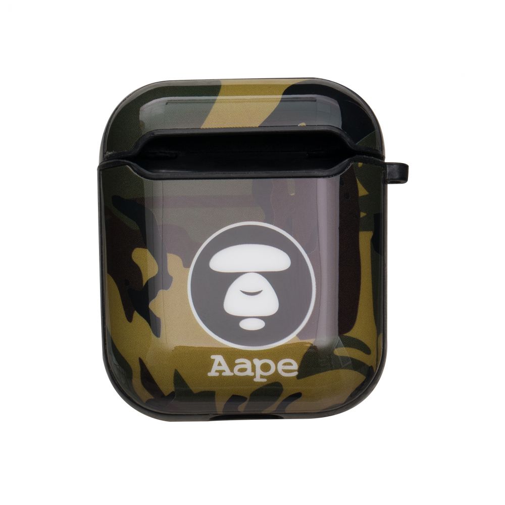 Футляр для навушників Airpods Glossy Brand Aape green