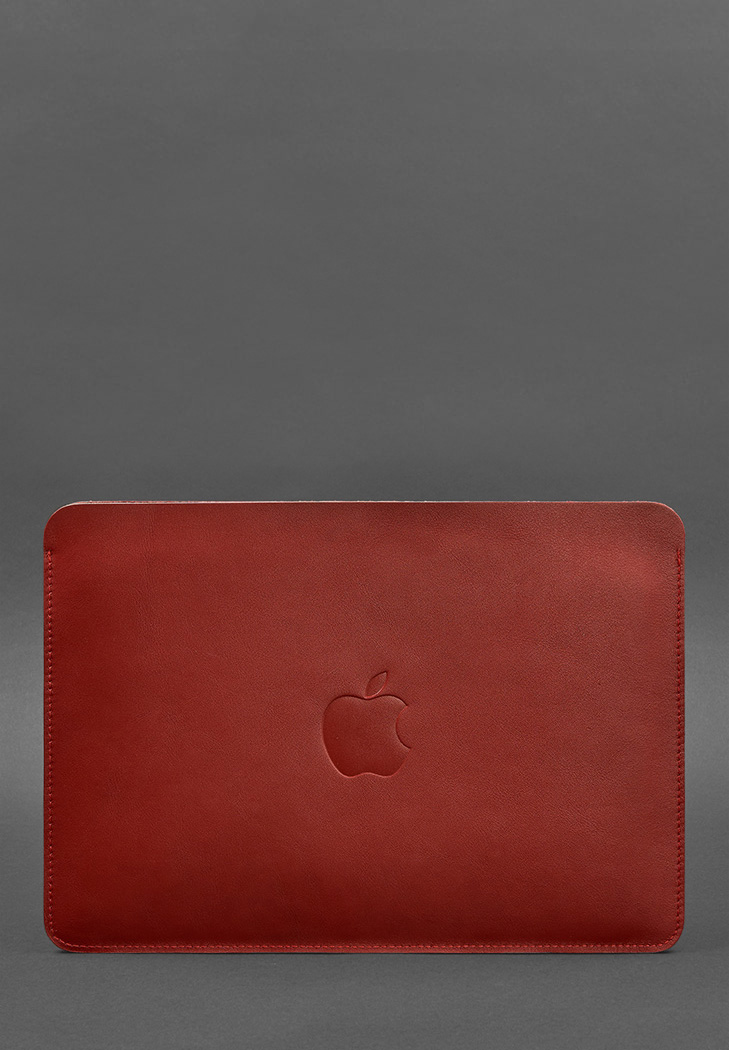 Чехол из натуральной кожи для MacBook 13 дюйм Красный BlankNote
