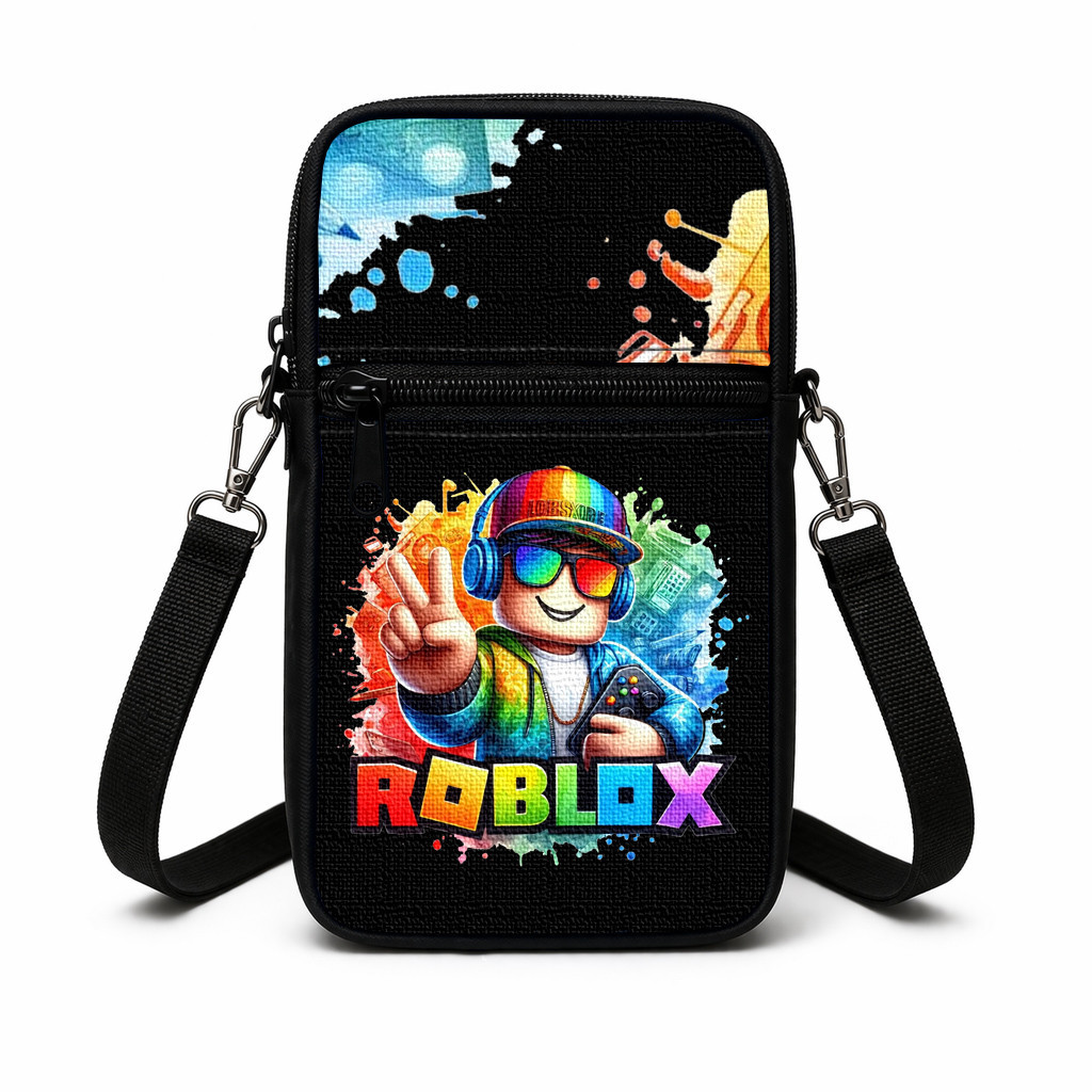 Дитяча сумка через плечо з принтом Roblox, 19×10×5 см, різнокольорова — арт. 3017640891