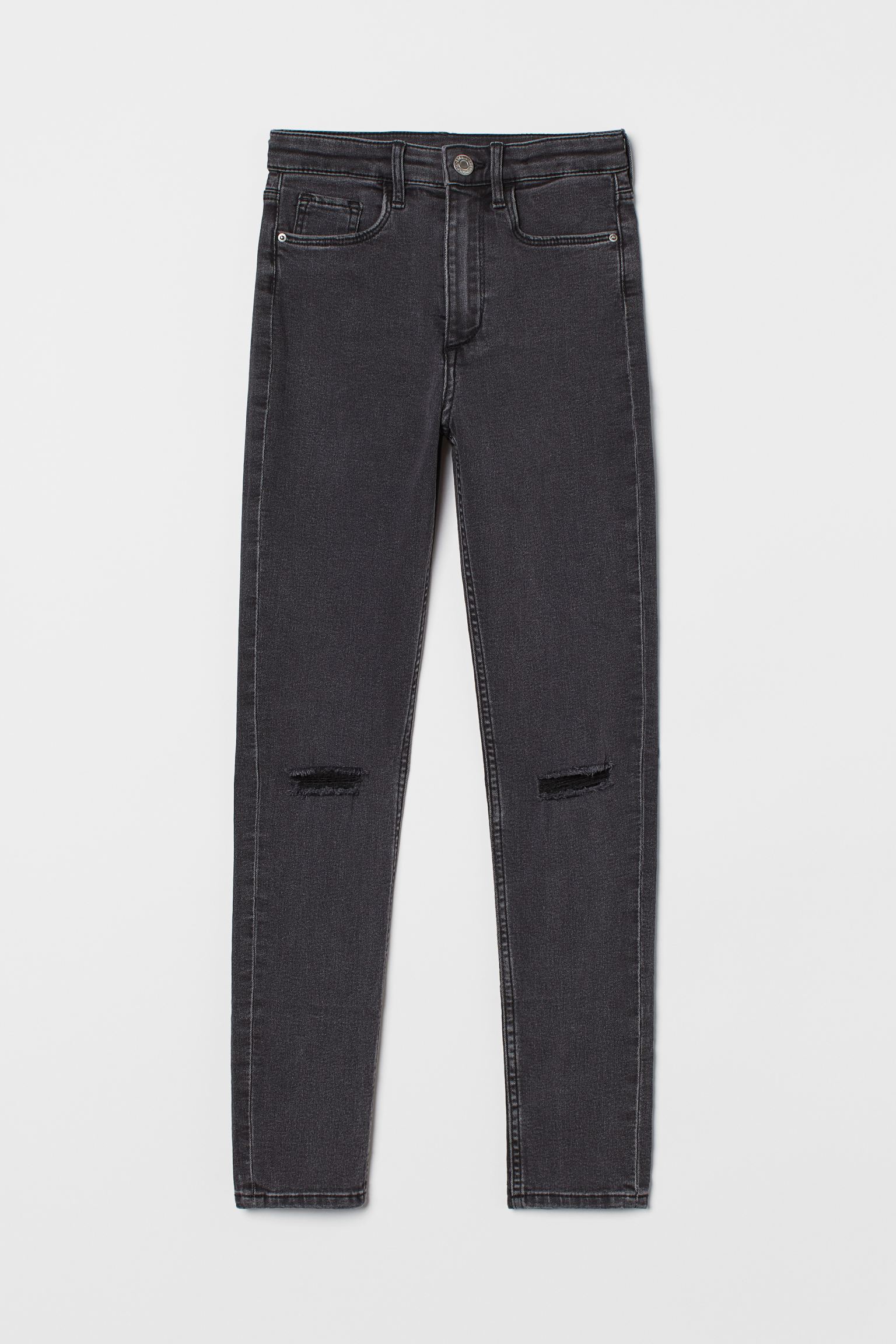 Джинсы для девочки H&M 1012809 140 см Черный (2030000294701)