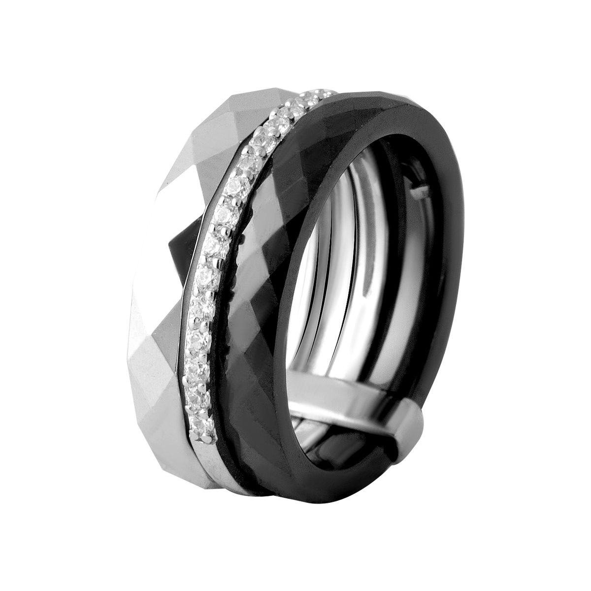 Серебряное кольцо SilverBreeze с керамикой (2048220) 18.5 размер