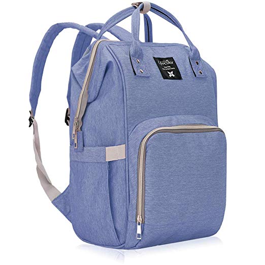 Рюкзак для мамы LEQUEEN с термокарманом и органайзером (RDM LIGHT BLUE)